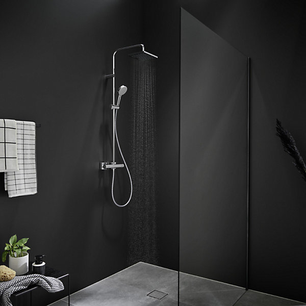 Colonne de douche thermostatique HANSGROHE Vernis Shape 230 Green Chromé   nettoyant Briochin