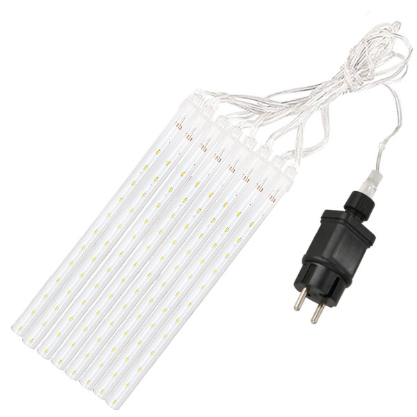 Kurtyna 288 LED meteory lampki zewnętrzne IP44 biały zimny