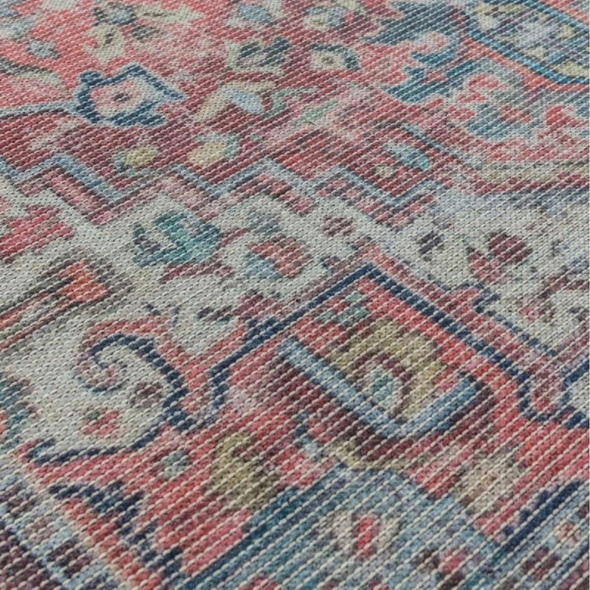 IMAN - Tapis de salon en polypropylène rouge 200x290 cm