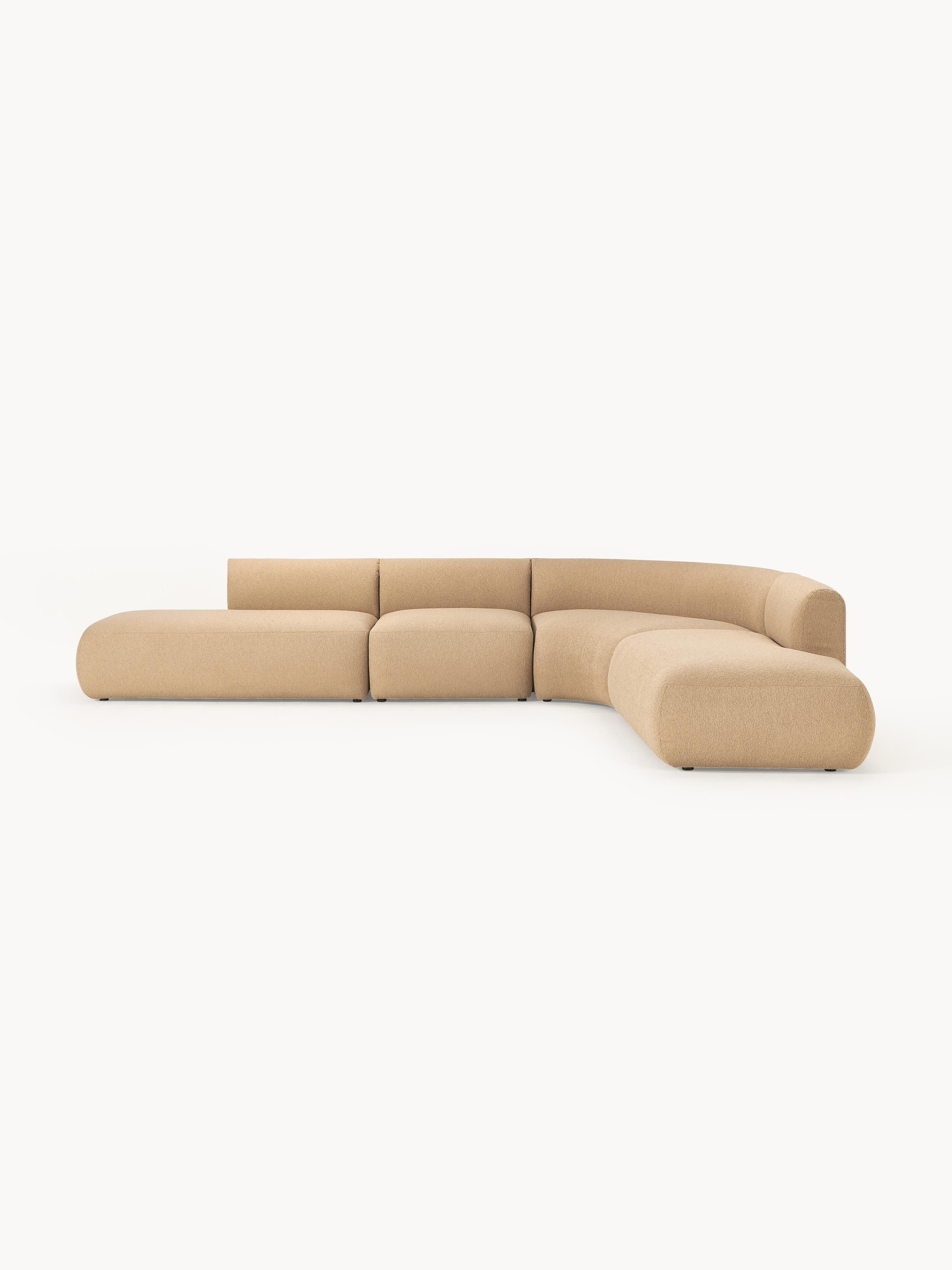 Modulares Bouclé-Ecksofa Sofia (4-Sitzer)
