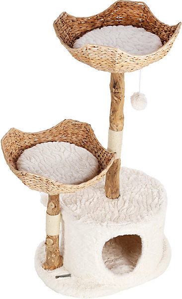 Arbre à chat moderne avec corde et panier