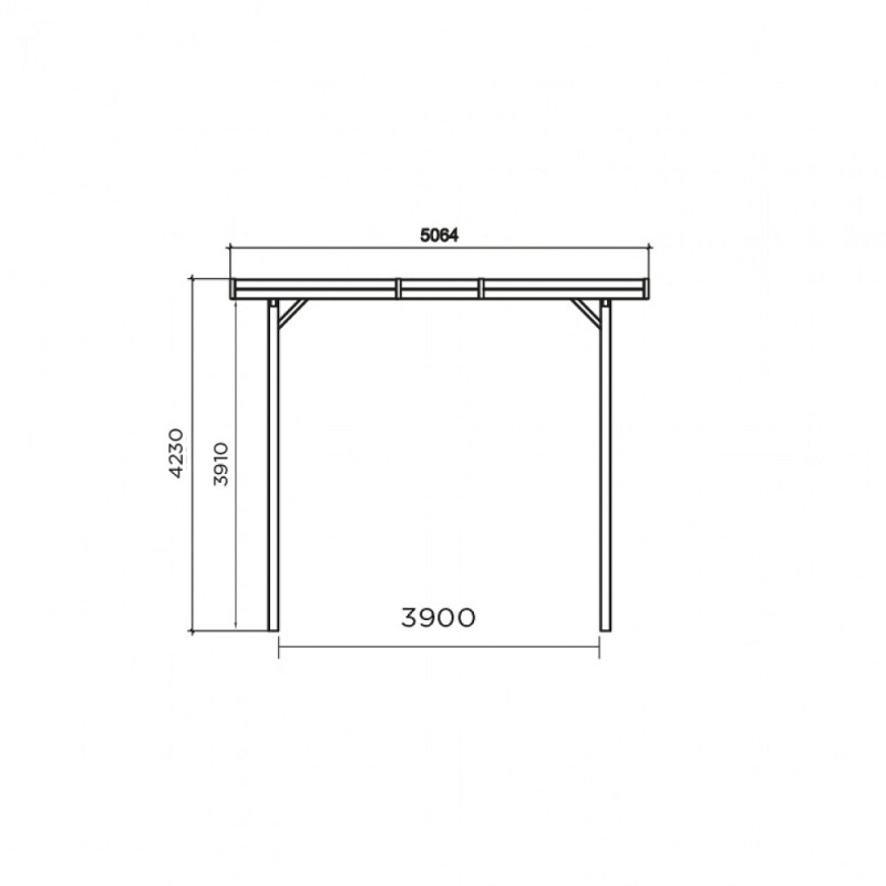 Carport de base à configurer 5 x 5 x 4 m SOLID