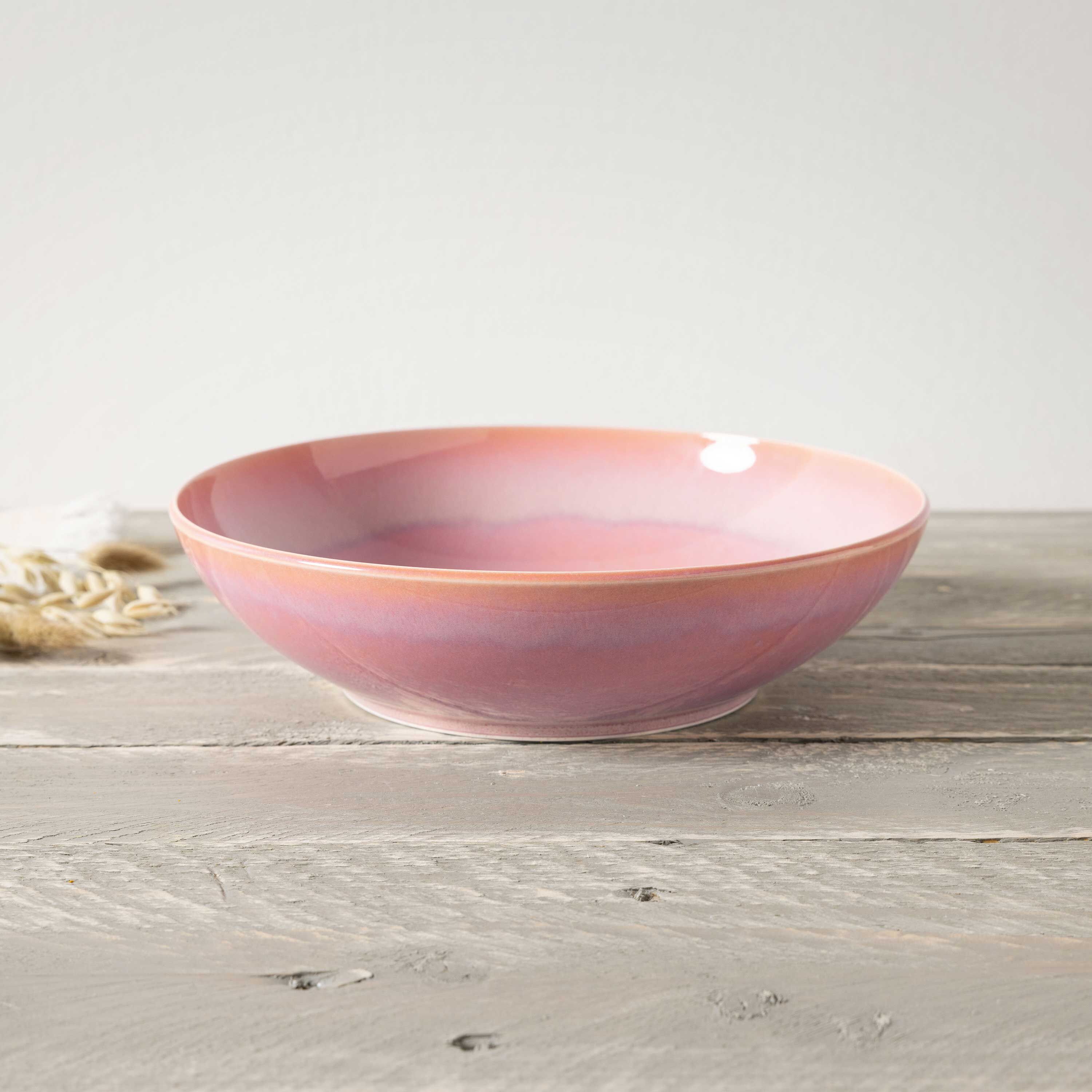 Perlemor Serving Bowl - Pink, 40.6 oz, Premium Porcelain