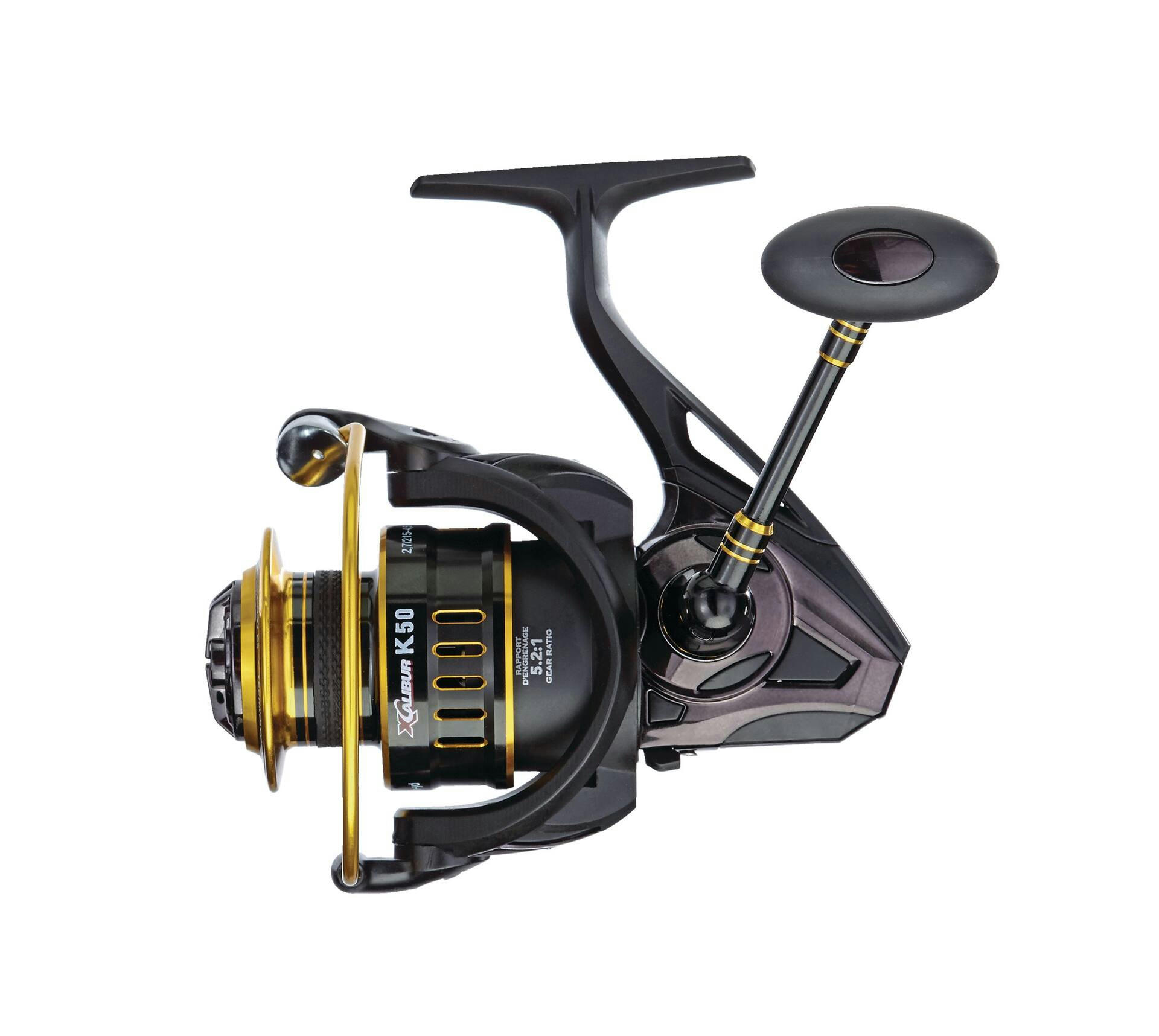 Xcalibur K50 Spinning Fishing Reel, Anti-Reverse, Reversible, 300