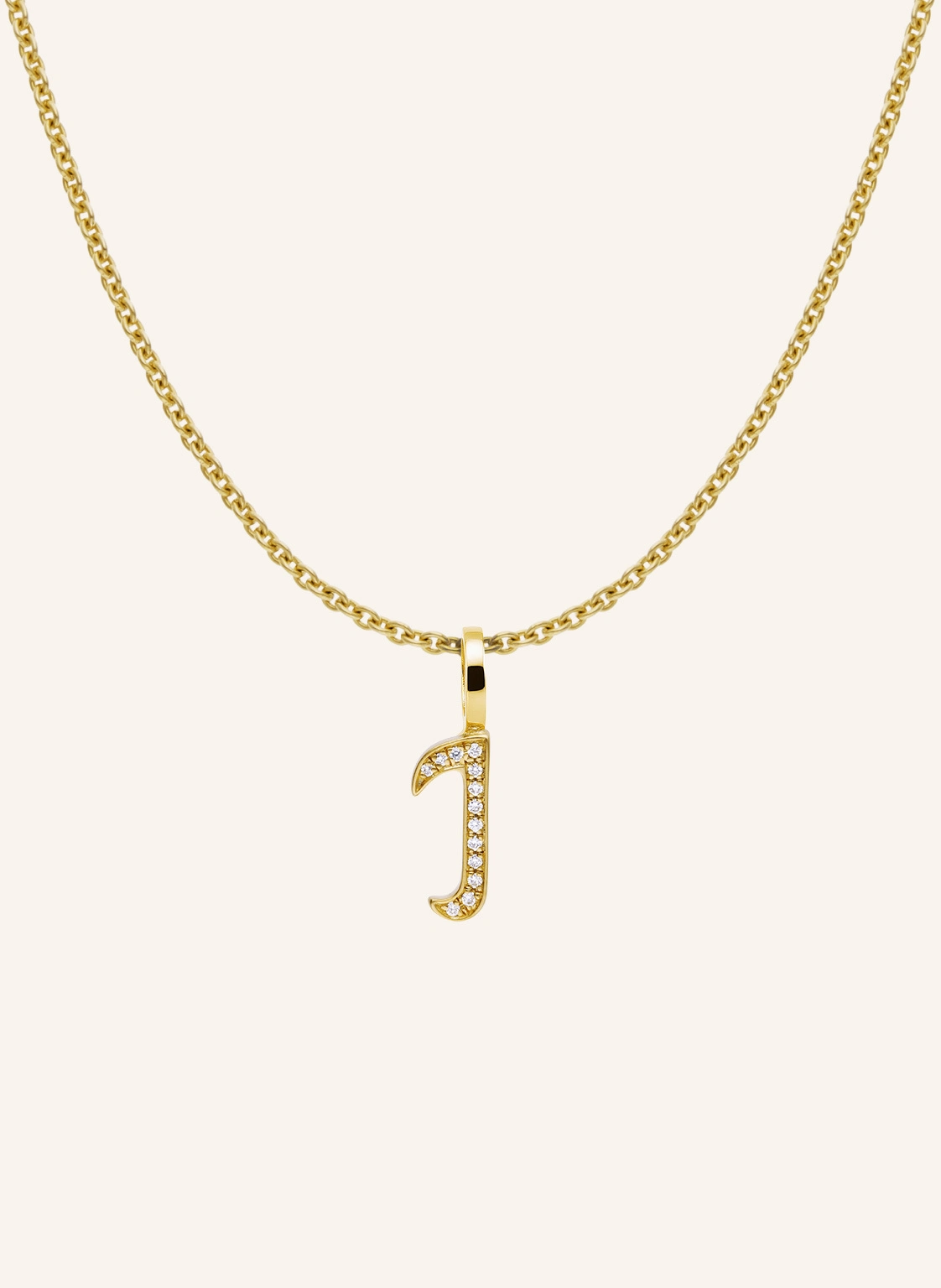 CADA Kette TINY DIAMOND LETTER I