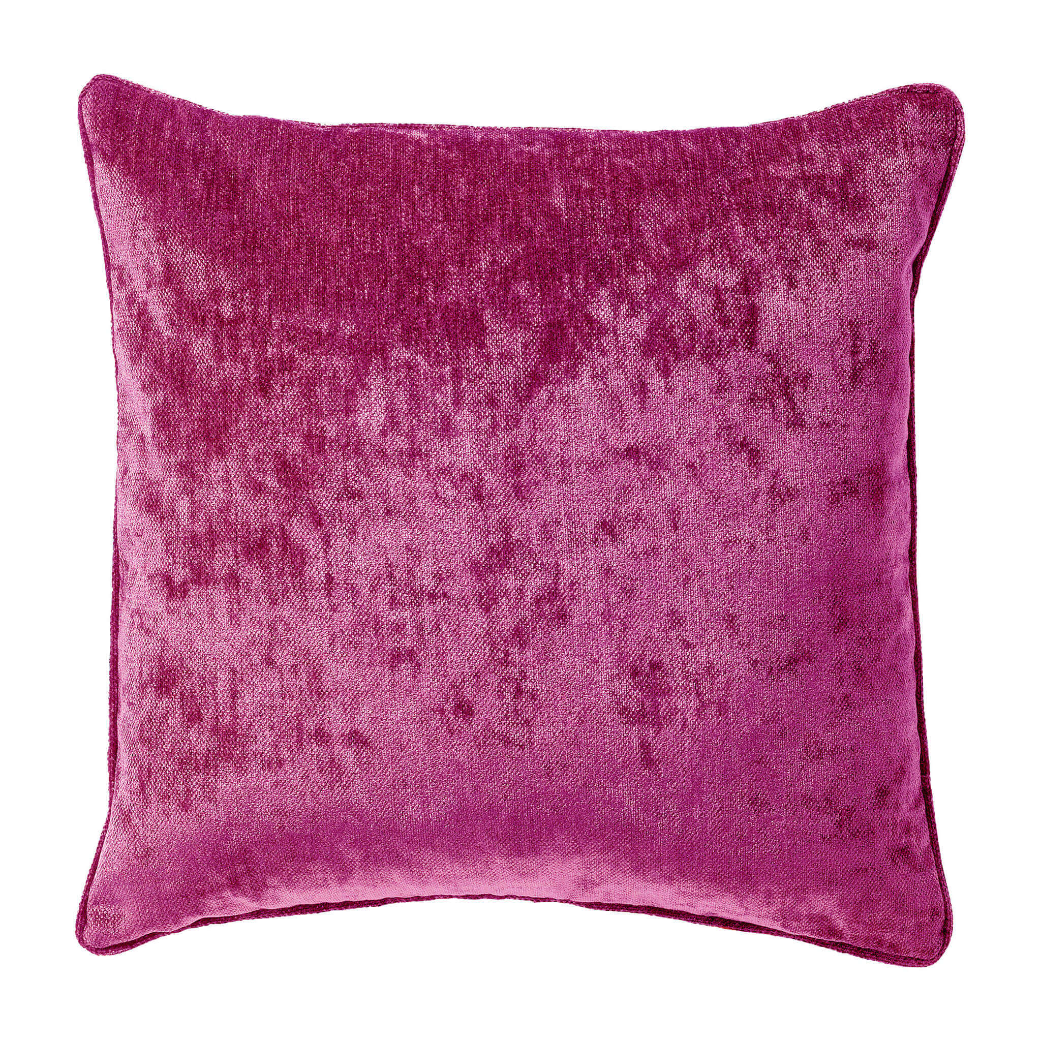 LEWY - sierkussen 45x45 cm - glansvelours - Festival Fuchsia - roze