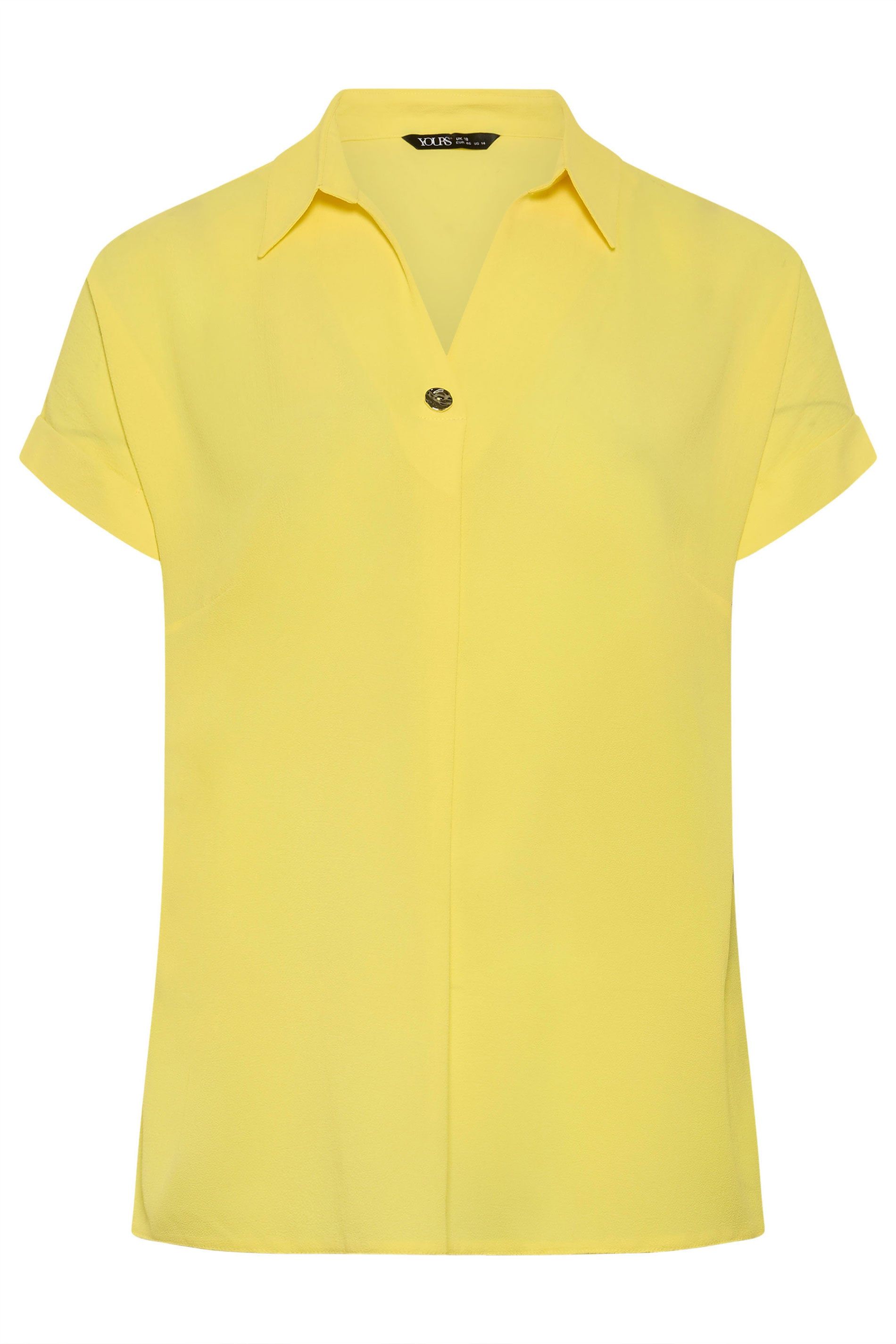 Yours Button Half Placket Blouse