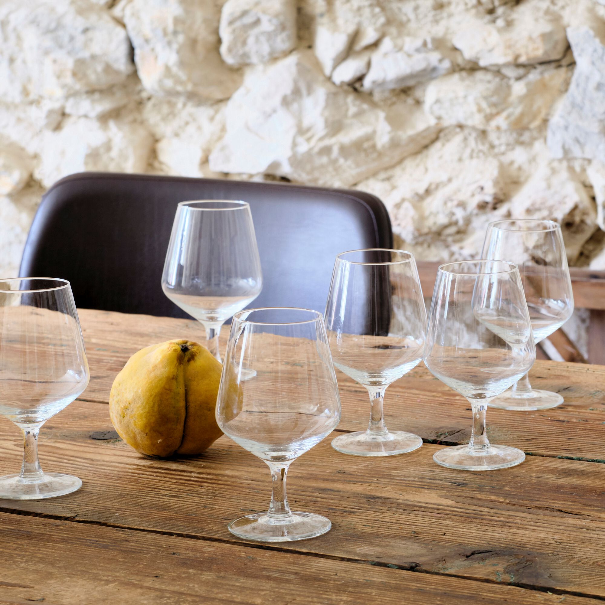 MADE - Coffret de 6 verres à bière en verre 38cl - transparent