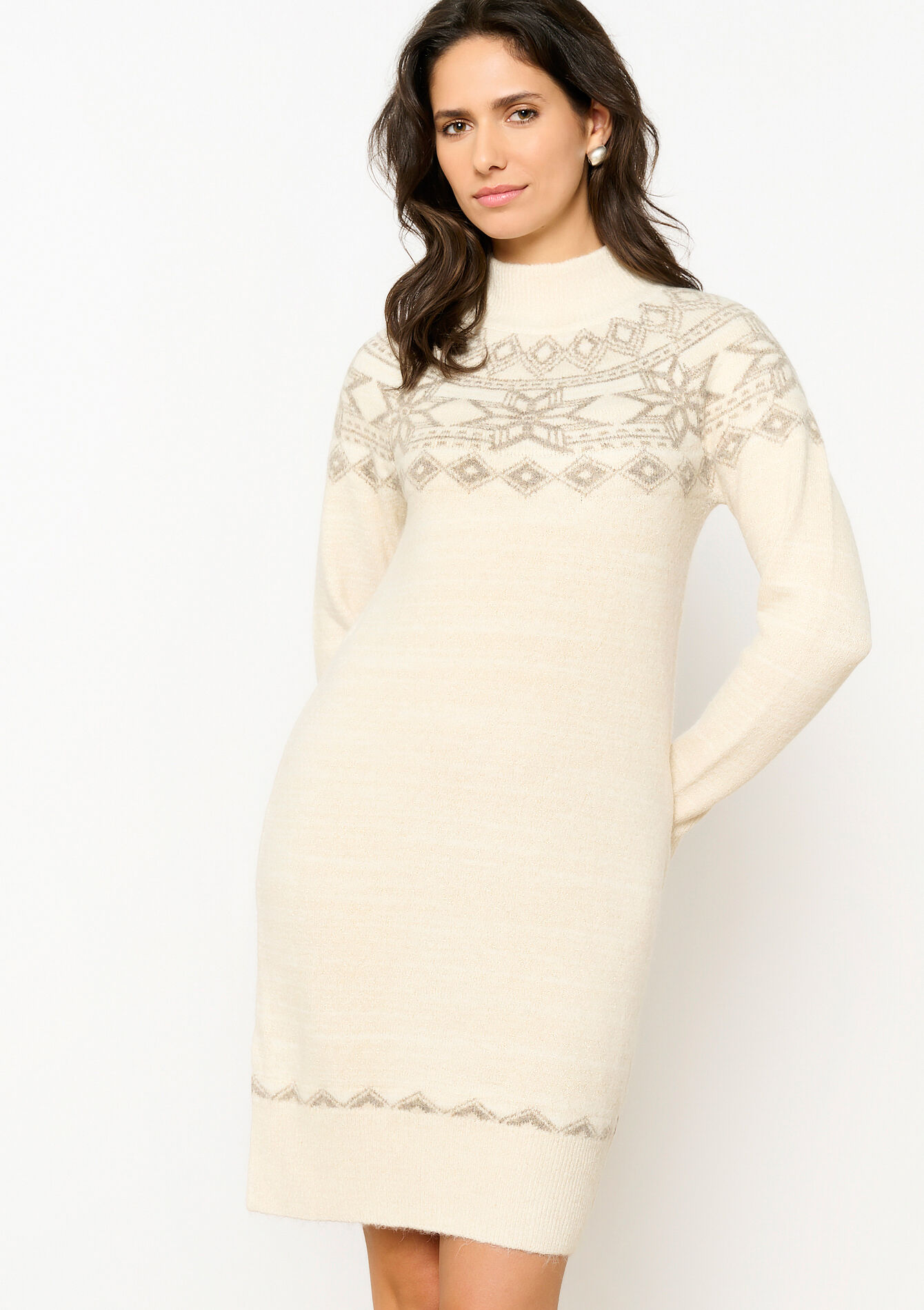 Jacquard gebreide jurk