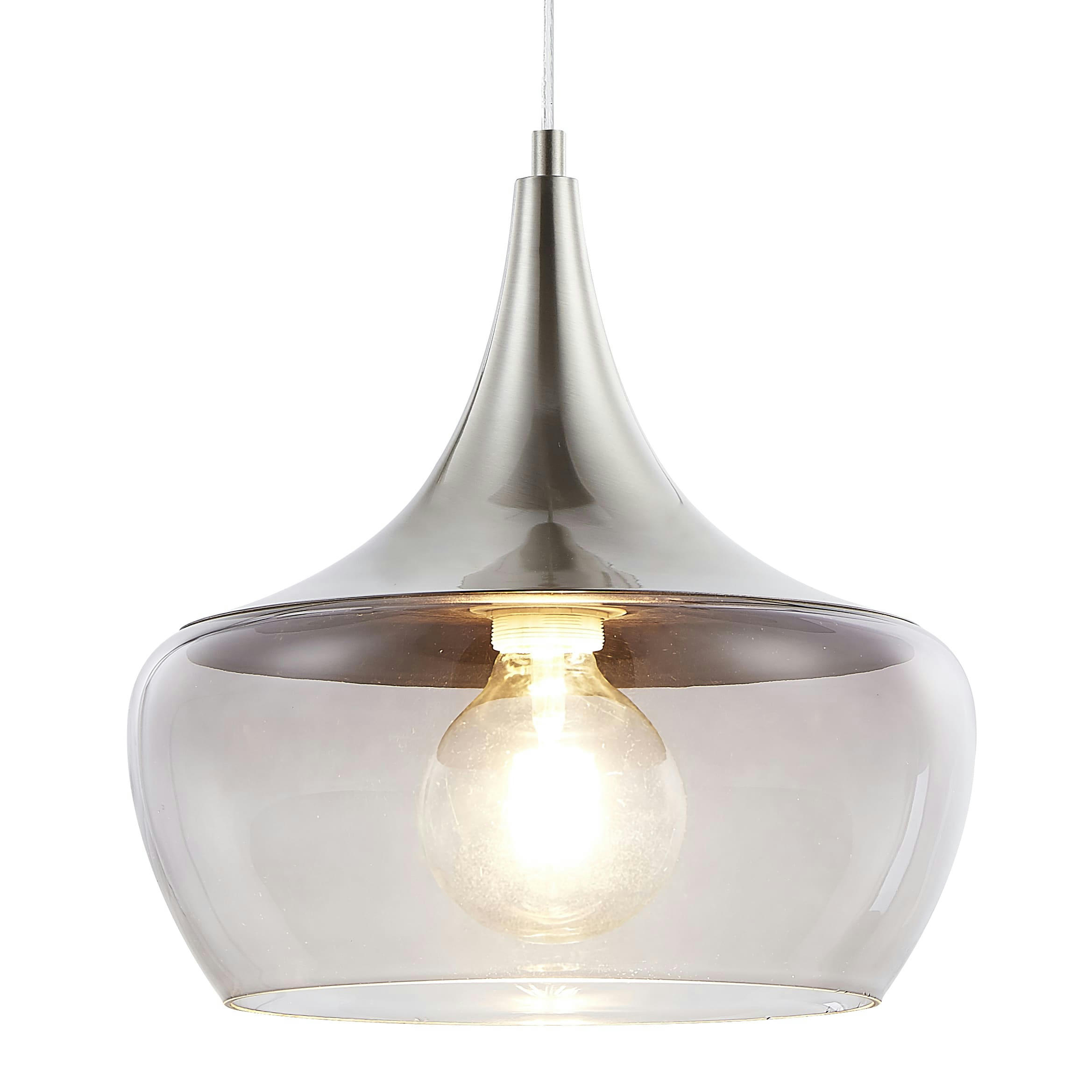 CROWN - Suspension en verre argenté