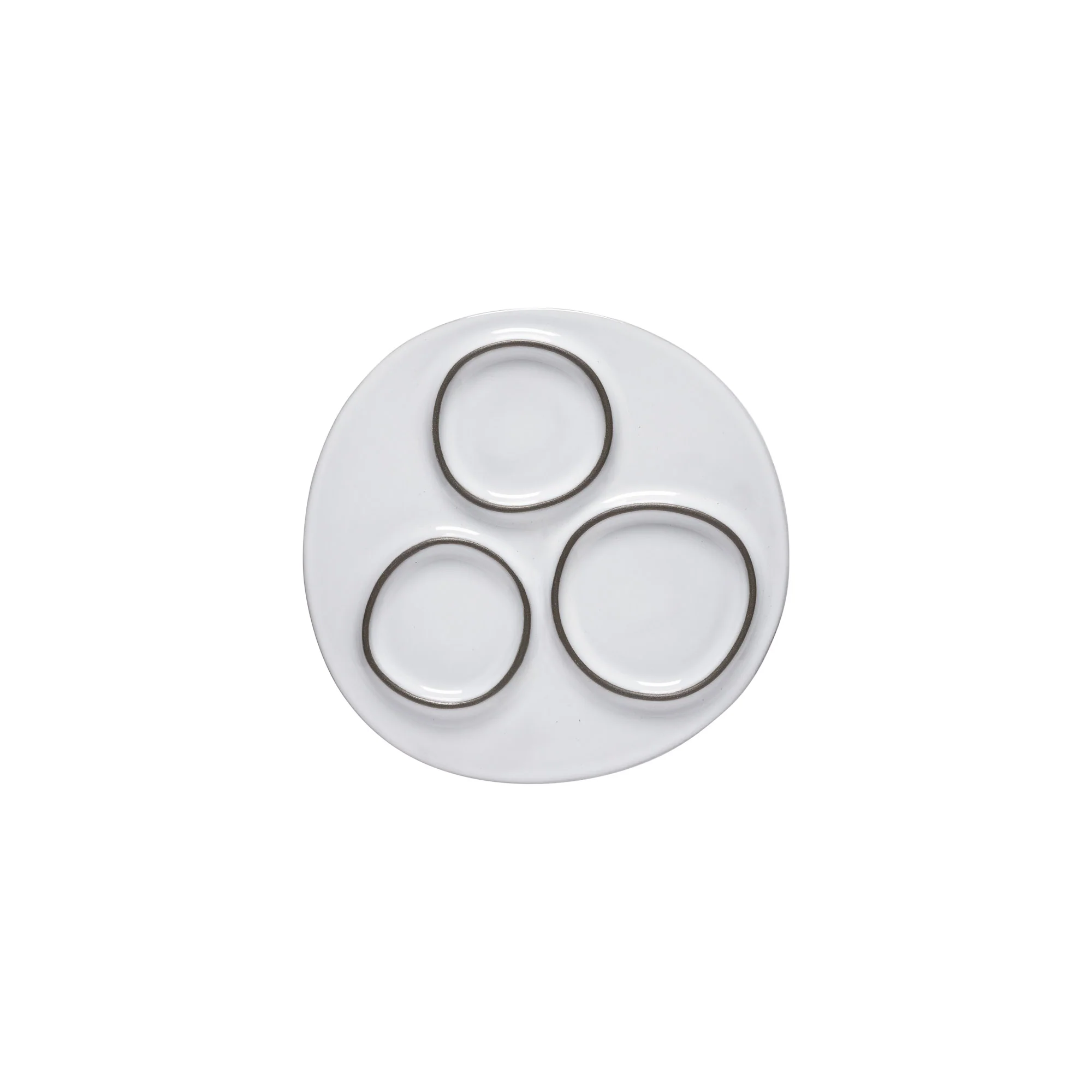 3-Section Round Platter Âmbar