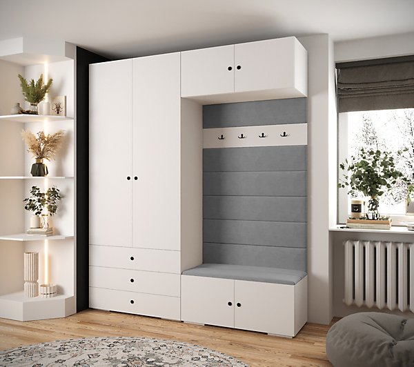 Garde-robe Inova 2 porte battante 236,7/200/47 2 Portes (blanc)