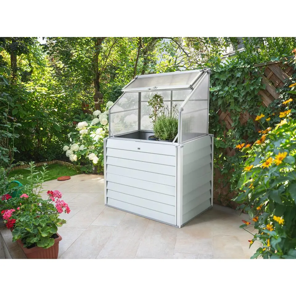 NOVOLI - Balkonkas - Gebroken wit - Aluminium