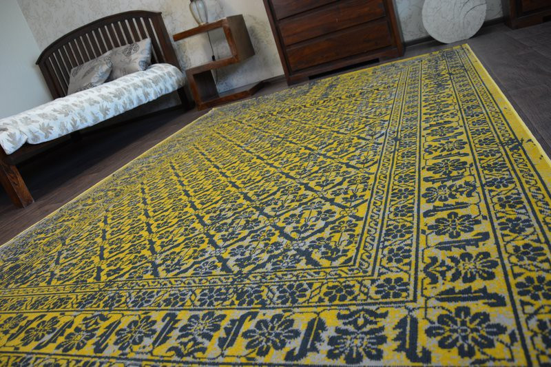 Dywan Vintage Kwiaty 22209/025 żółty 80x150 cm