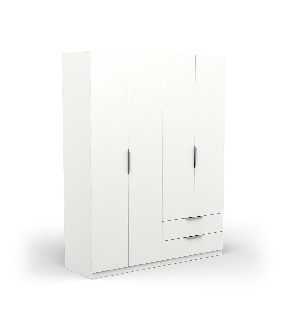 GHOST - Armoire 4 portes et 2 tiroirs - L157,3 cm