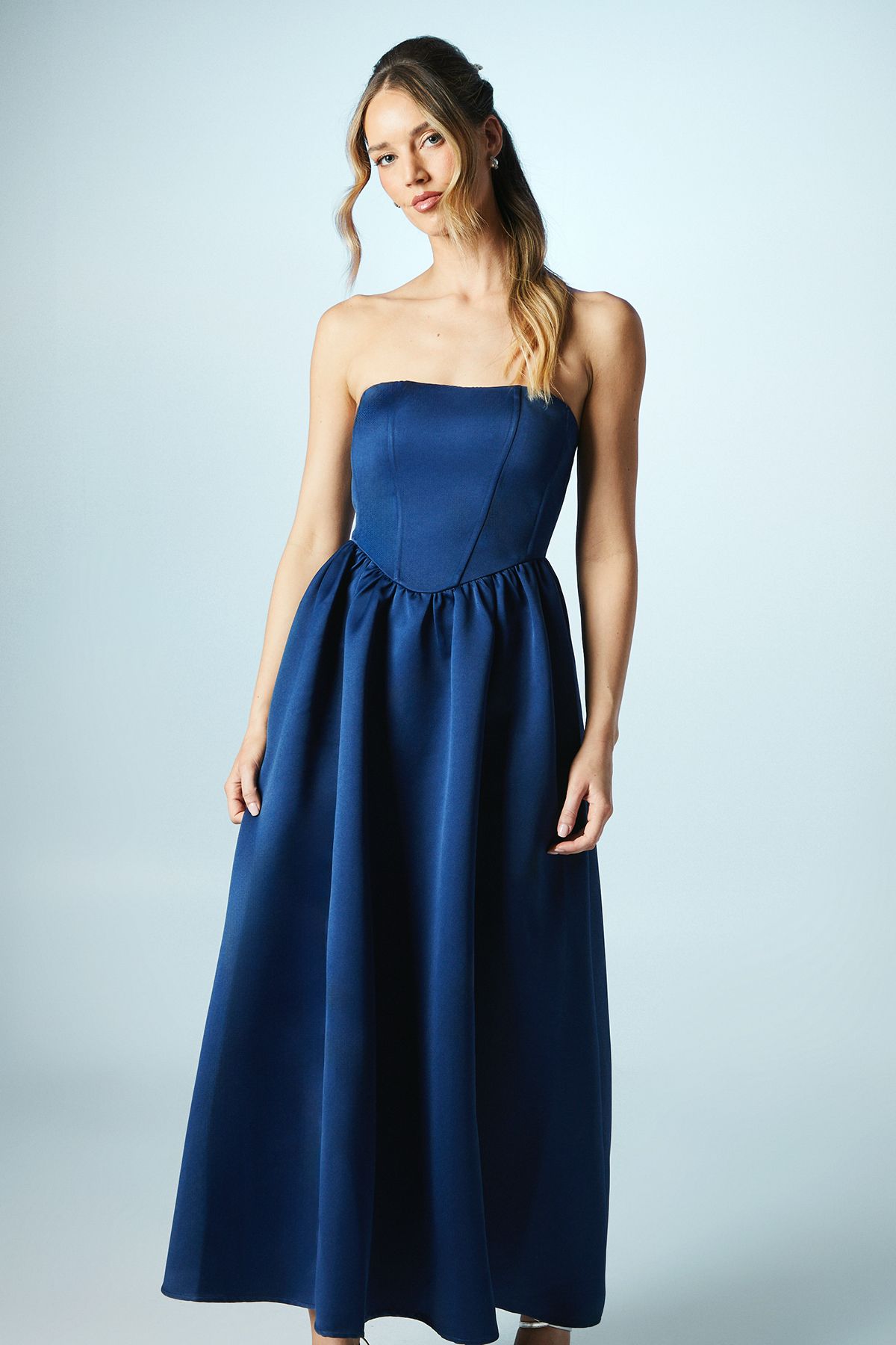 Coast Structured Satin Corset Bridesmaid Dress