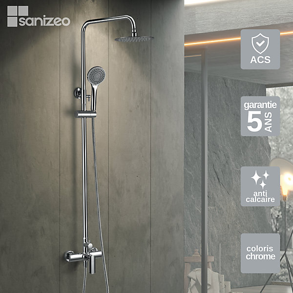 Colonne de Douche Anti-Calcaire Chrome IMEX URAL BDG040