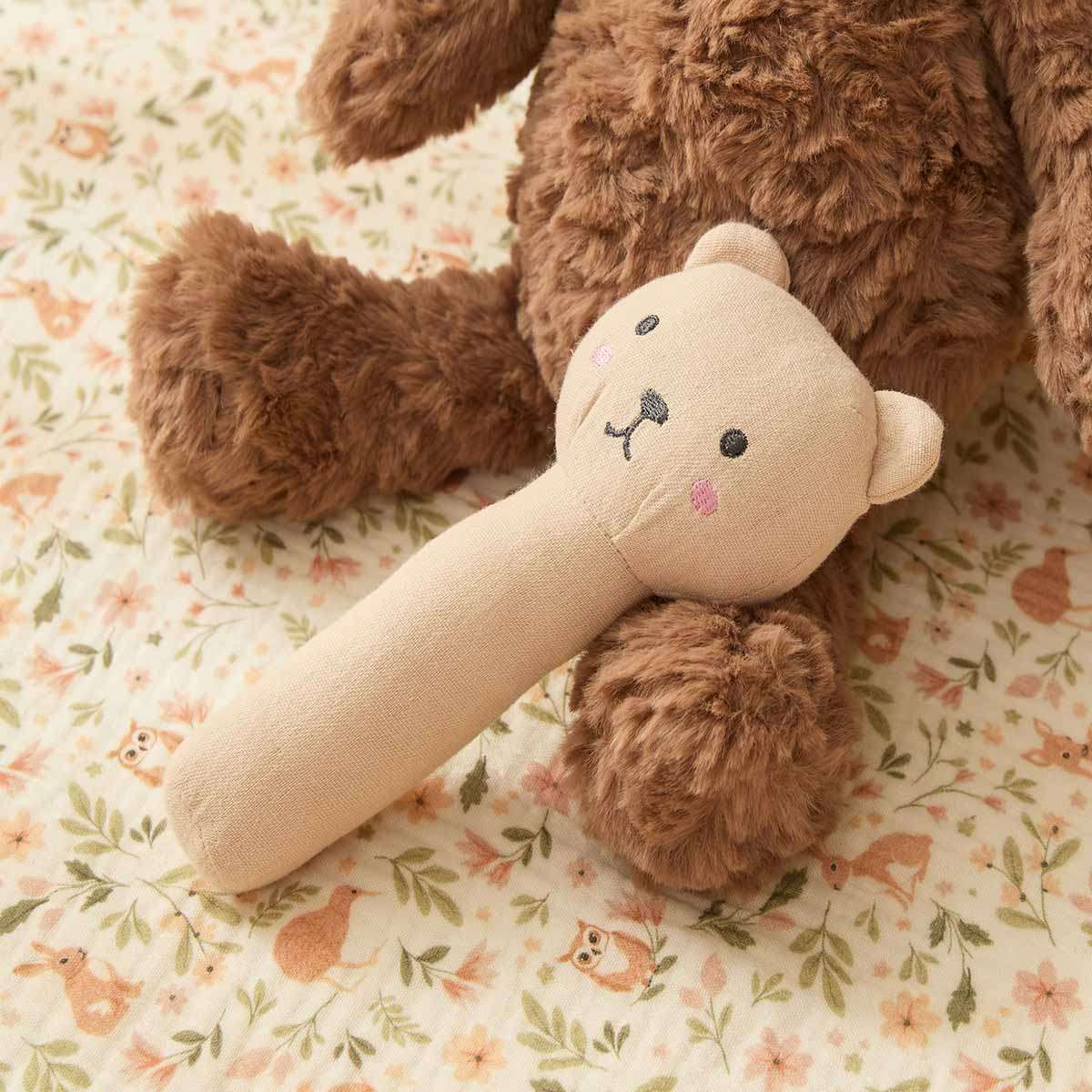 Soft Cotton Teddy Rattle