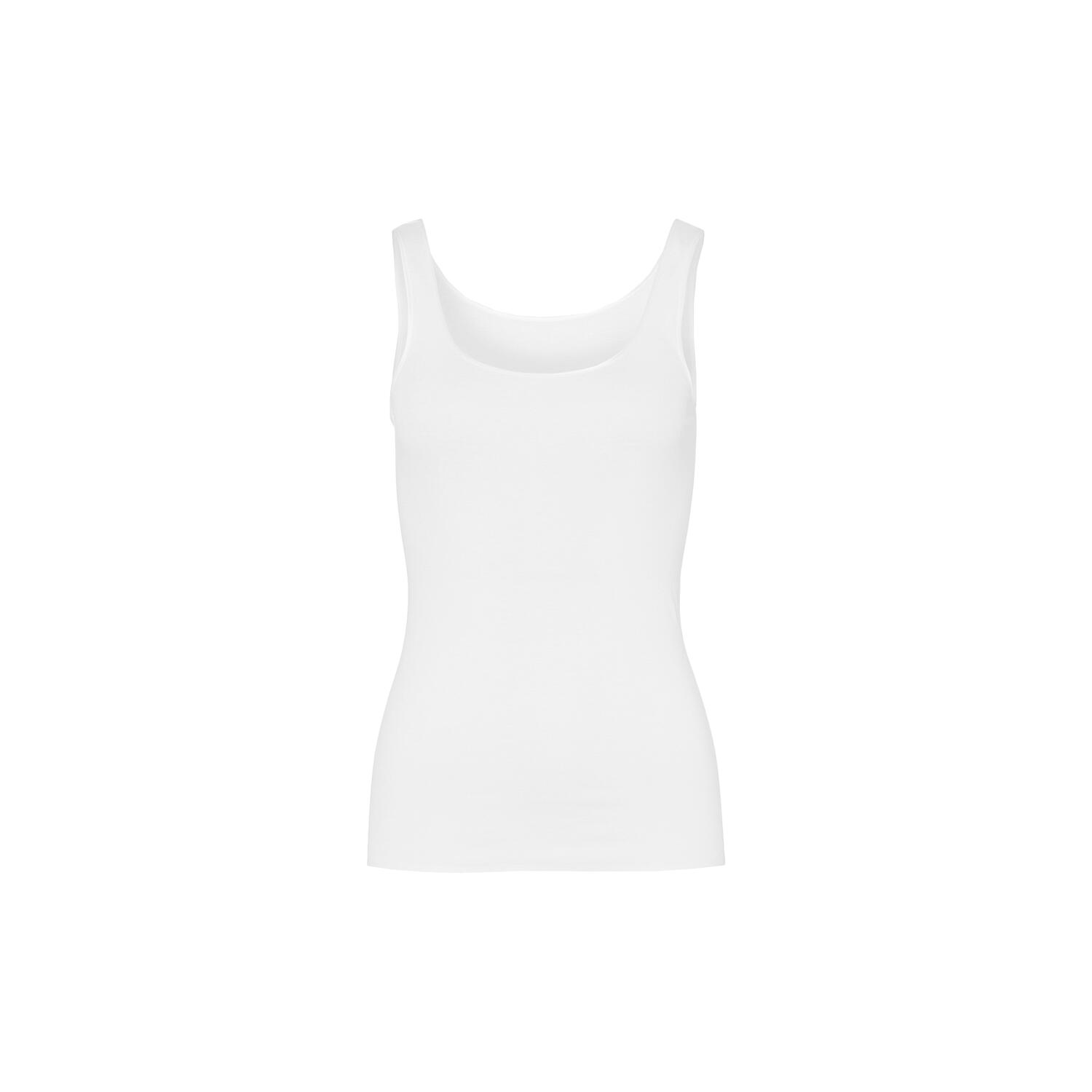 Cotton Seamless Tank Top, white