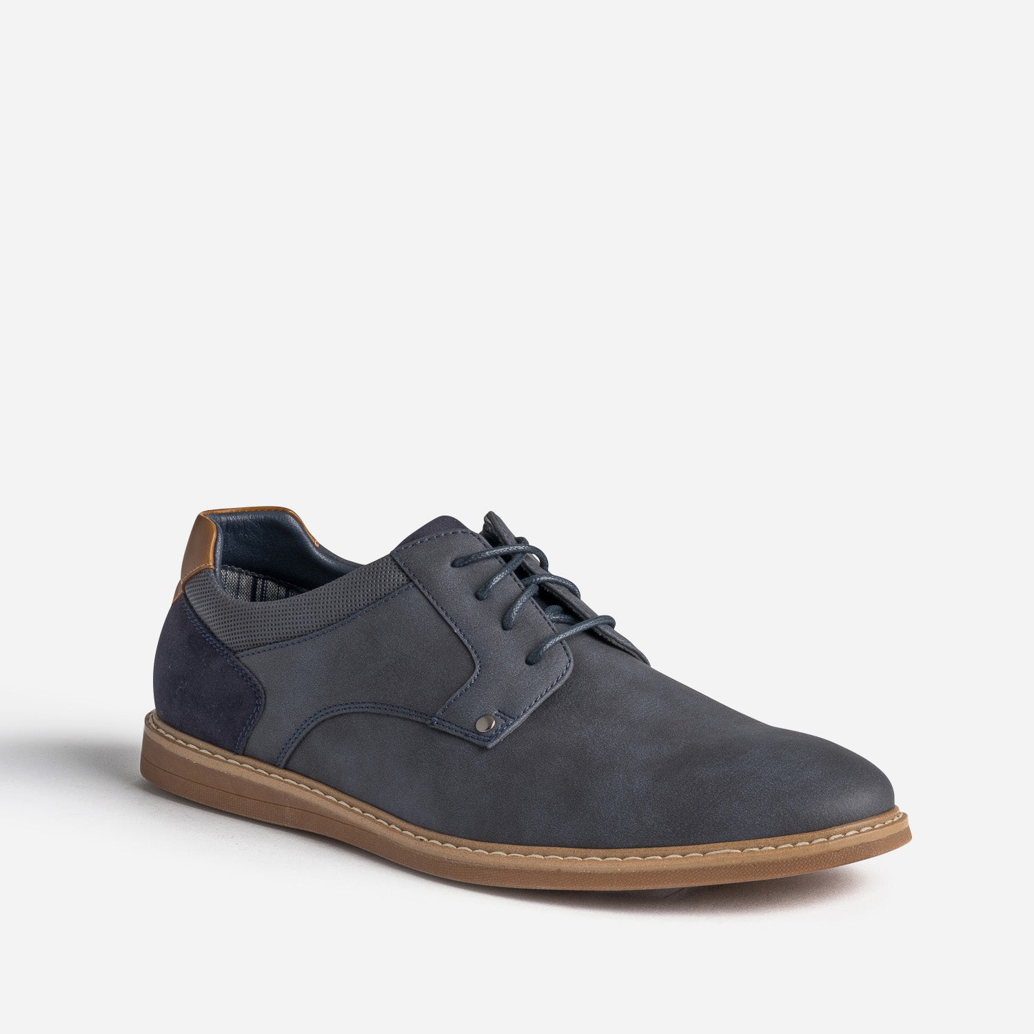 Derby confort marine et camel
