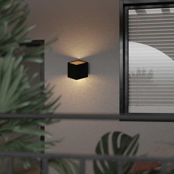 Oprawa natynkowa ścienna LED 5W IP54 CUBE BLACK 18182 TK Lighting