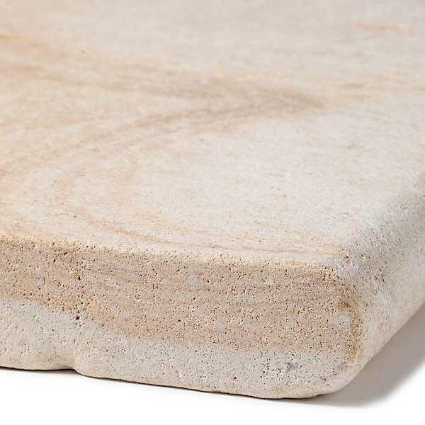 Dessus de marche Pierre de Bourgogne Beaunotte Beige 60x30x3,8 cm Bord 1/2 Rond (à l'unité) - RO'MA NATURE