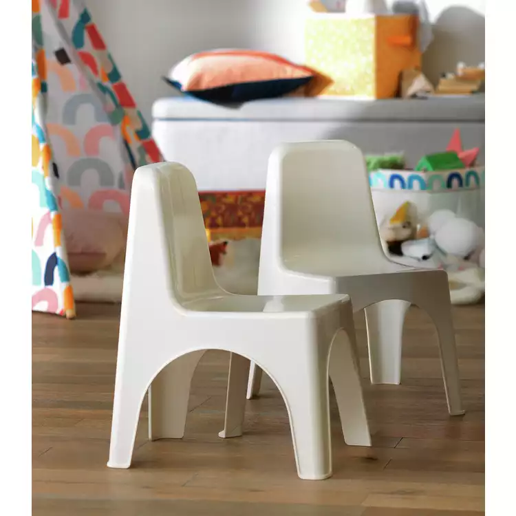 Bica Pair of Kids Plastic Chairs - White
