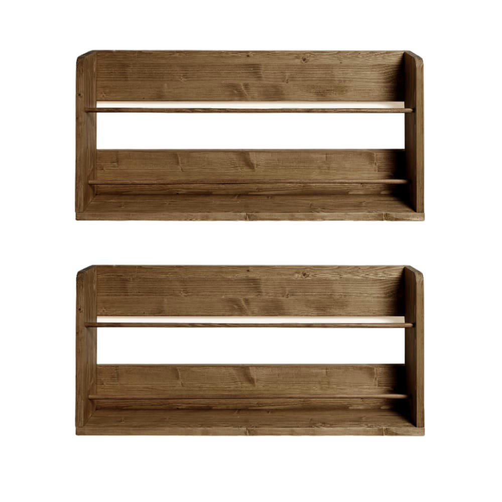 EHUD - Etagère murale pour chaussures en bois (2 unités) en couleur marron