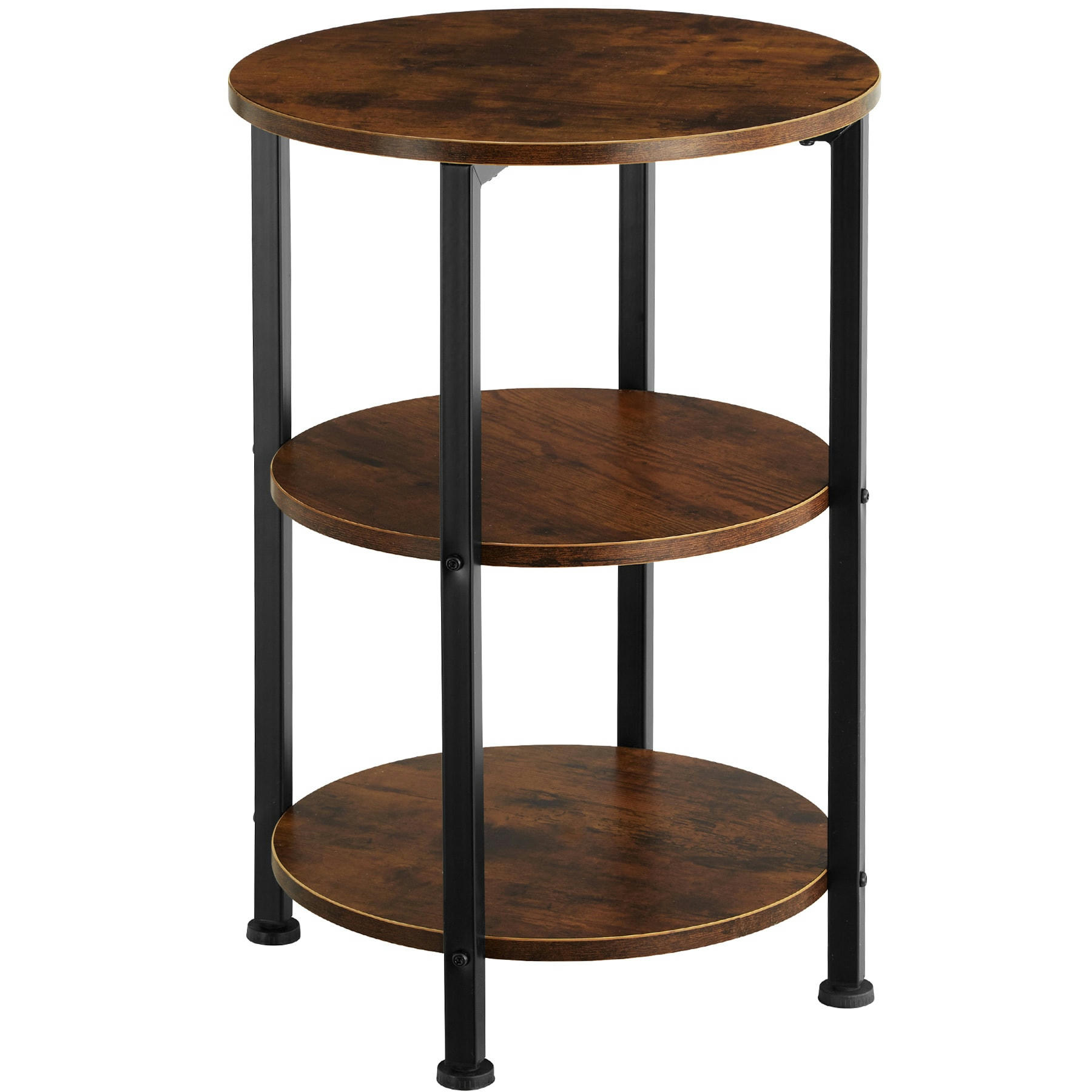 - Table d'appoint Style industriel Bois foncé industriel, rustique