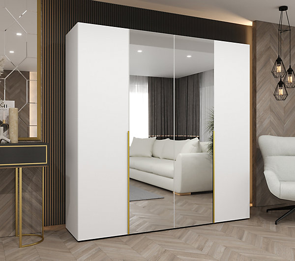 Armoire Alicante 2 a portes battantes H. 202 x L.200 x P. 52, 4 portes