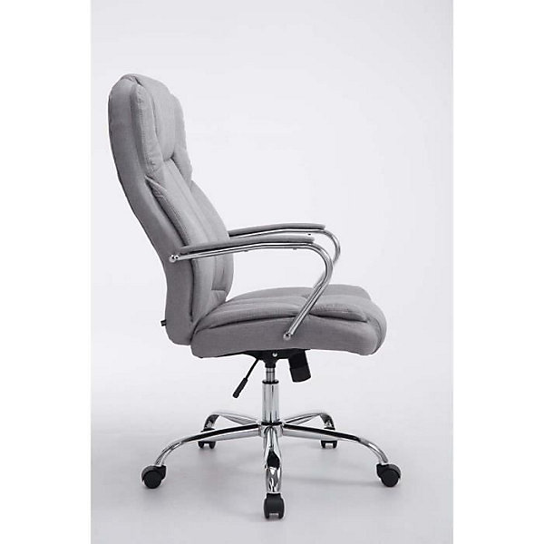 Fauteuil de bureau XXL CLP Xanthos tissu gris 210 kg