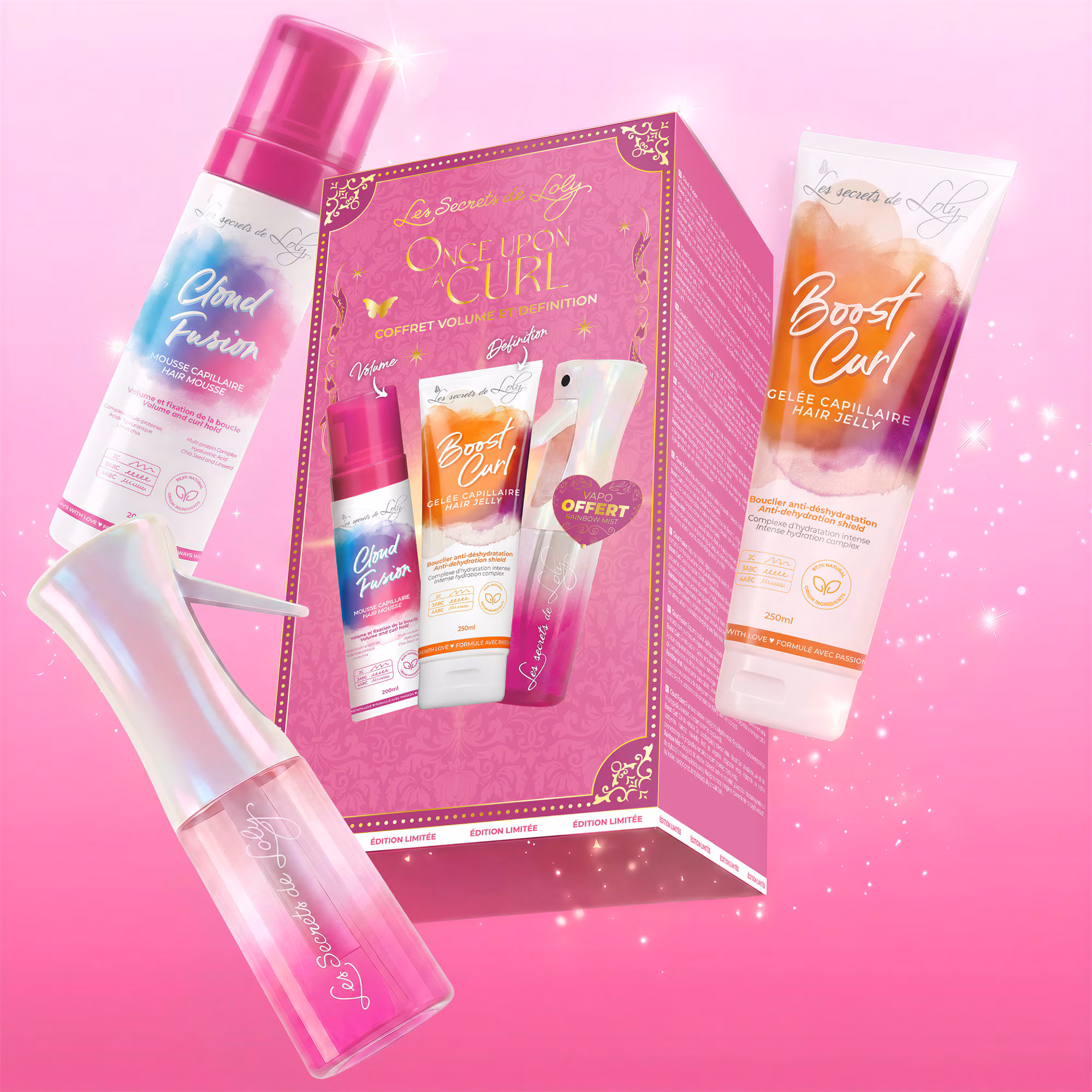 ONCE UPON A CURLCoffret - cheveux volume & définition