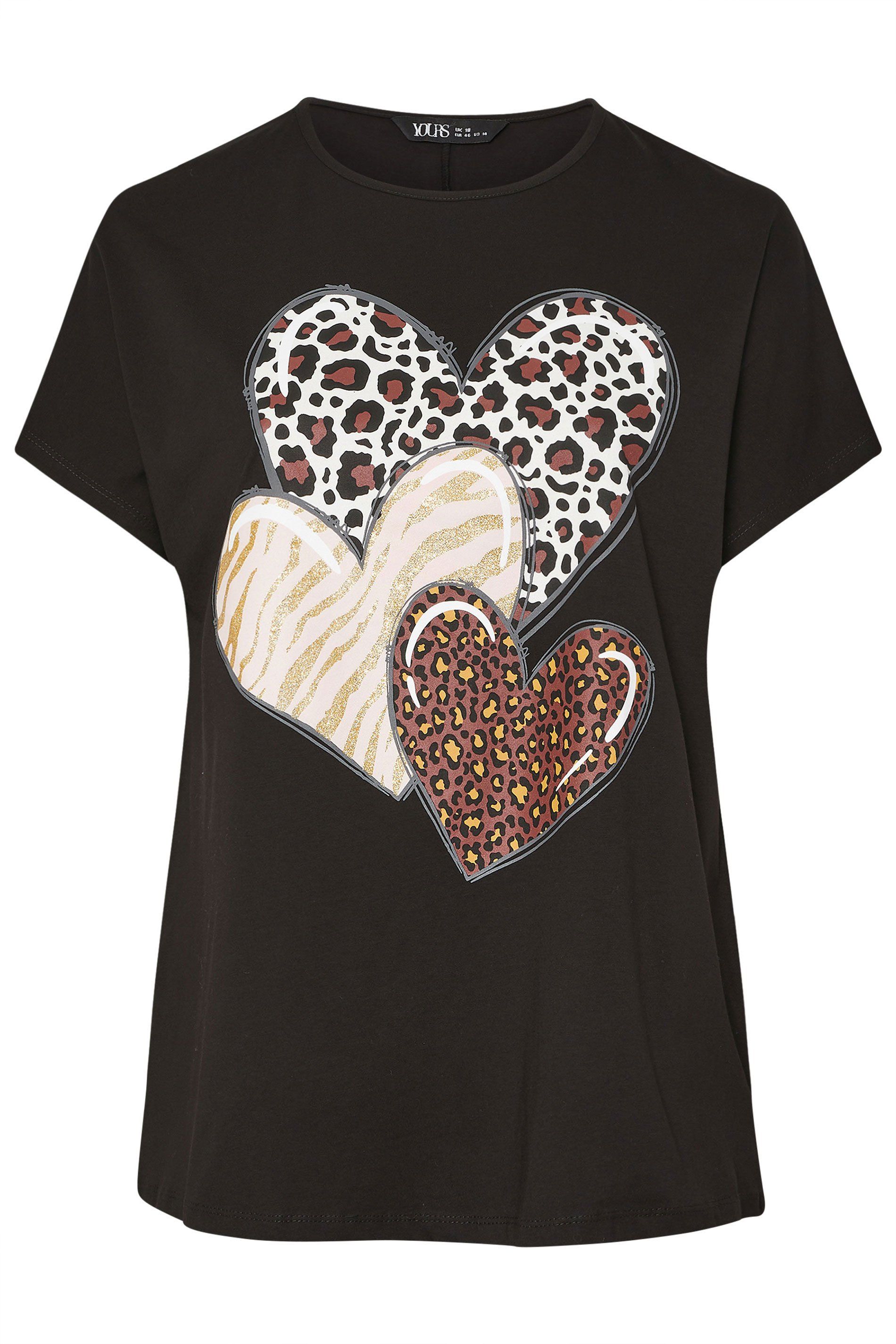 Yours Animal Heart Graphic T-Shirt