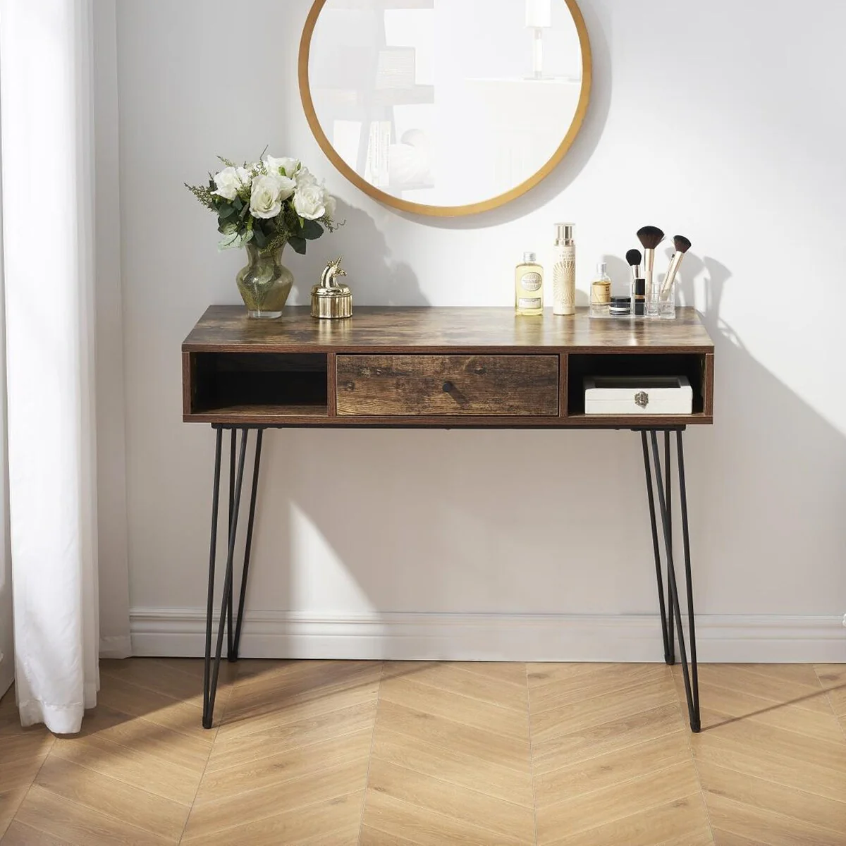 Javlergo Computer Desk with Drawer and Open Storage Writing Desk Study Desk for Home Office