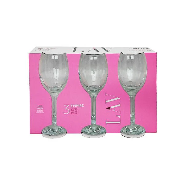 Lav Empire Party Time Wine Glasses 3 Pac
