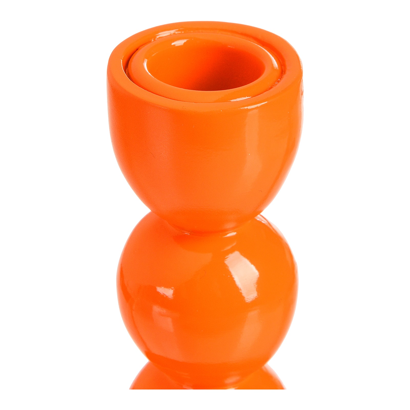 Stabkerzenhalter Bubbles Orange, ⌀ 10 cm, H 130 mm