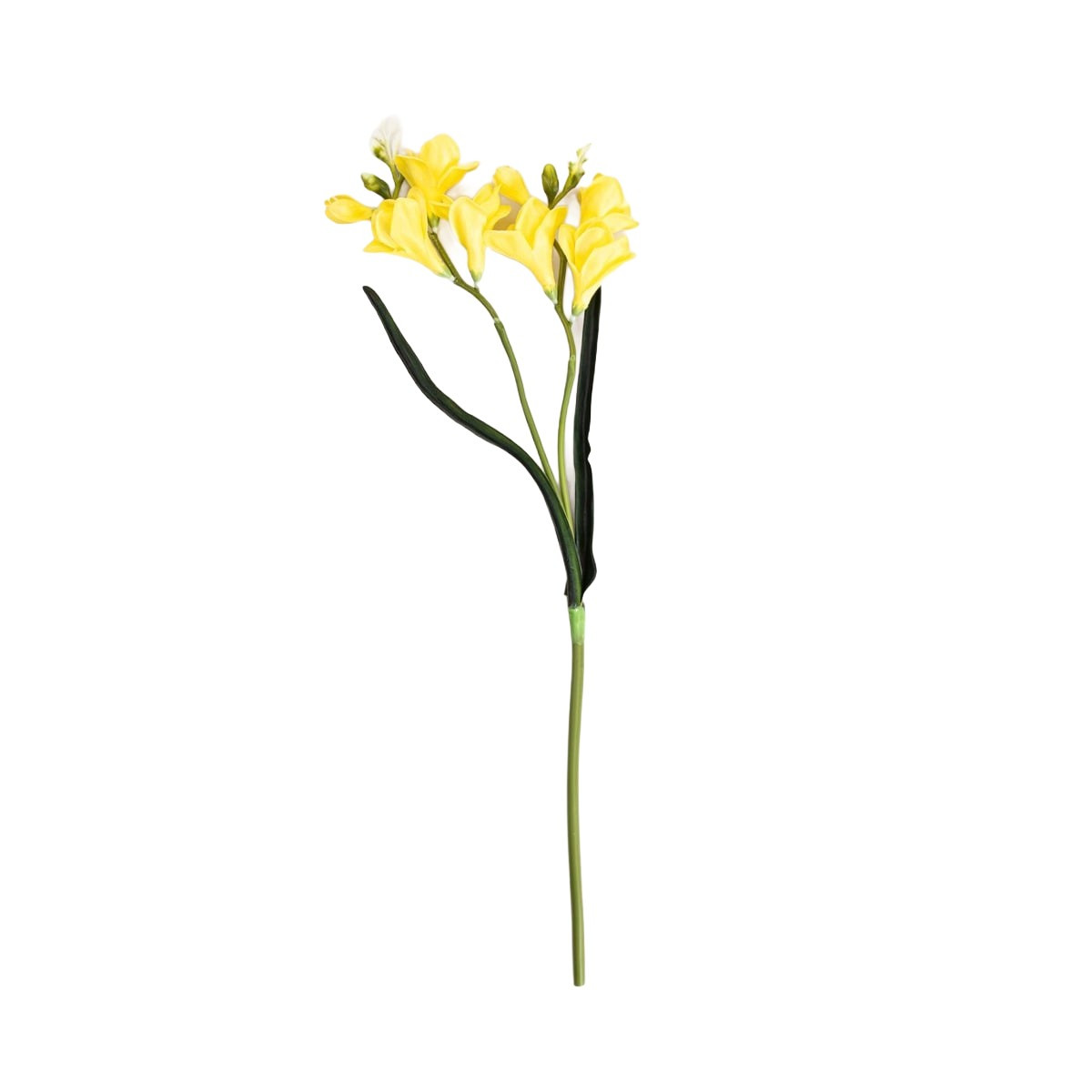 Gałązka sztuczna FERSIA frezja żółta 58 cm HOMLA