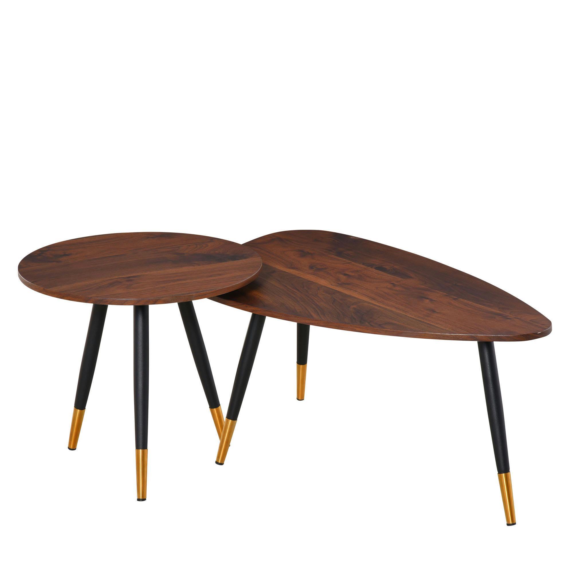 - Lot de 2 tables basses gigognes style art déco