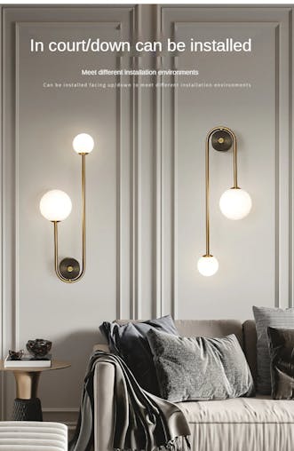 NNEOBA Modern Gold LED Wall Lamp: Illuminate Your Bedroom and Living Spaces with Style