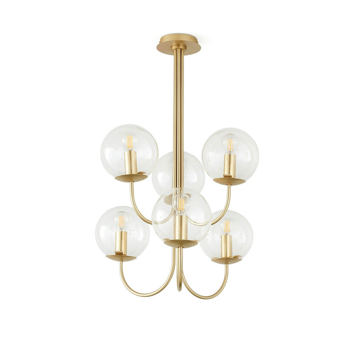 Suspension laiton et verre, Moricio