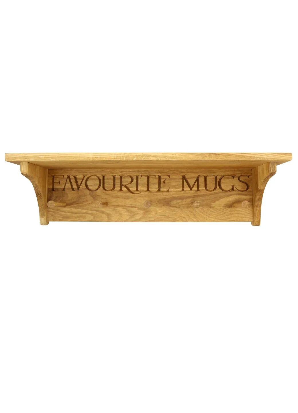 Black Toast Wooden Kitchen Shelf