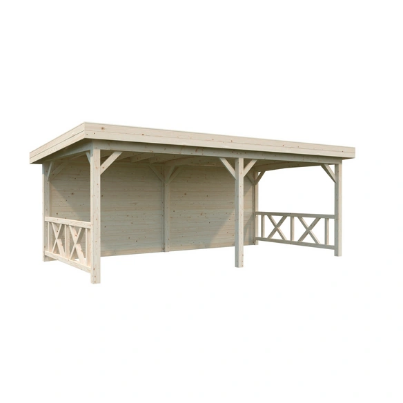 Pavillon »Lenna Set 308«, BxHxT: 588 x 245 x 300 cm, Braun