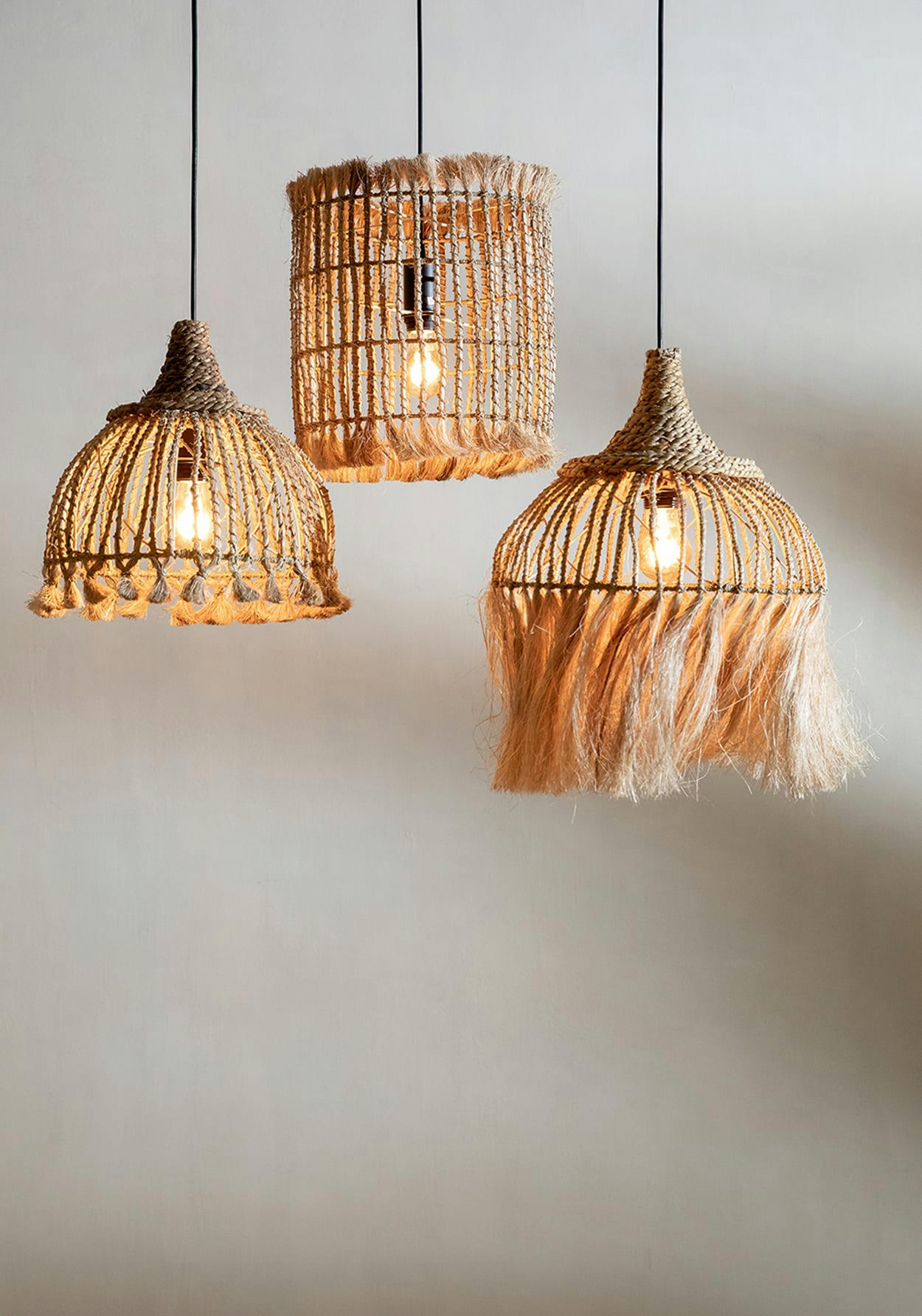ABACA TASSEL - Suspension en herbe d'abaca naturel