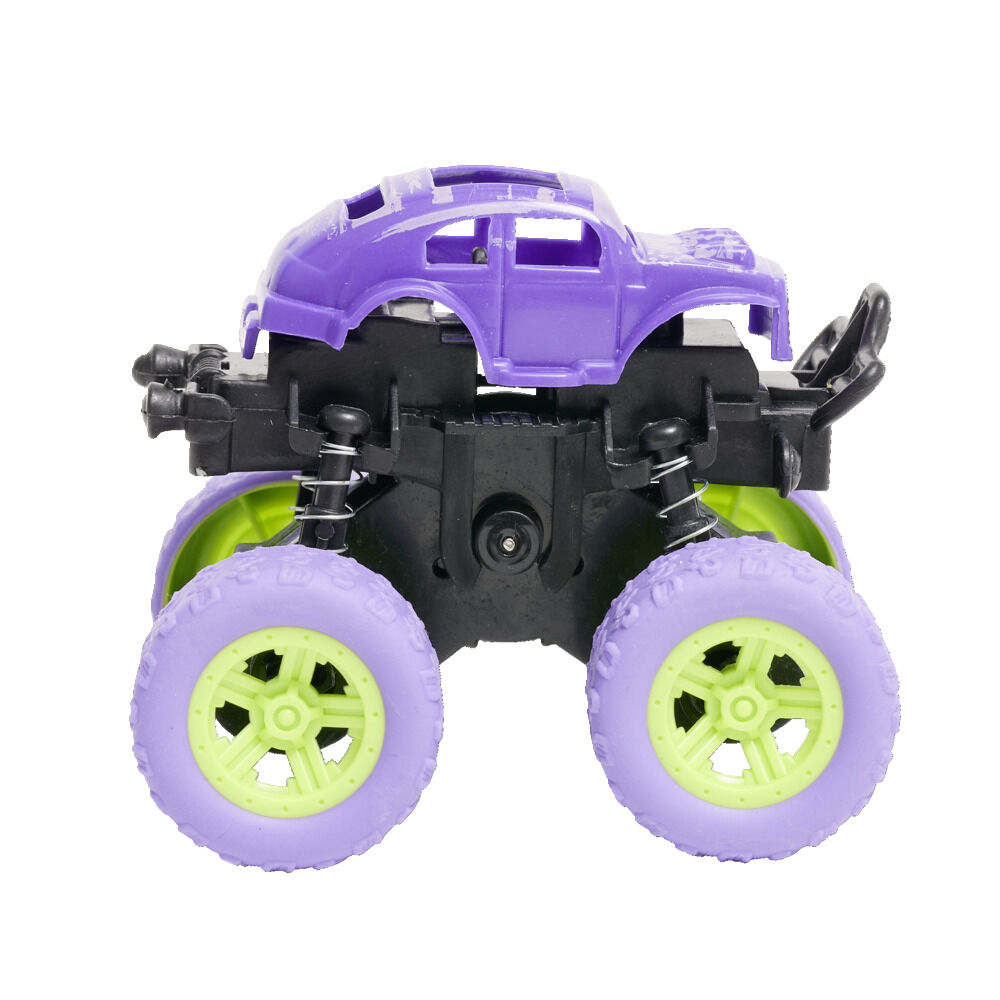 Véhicule à friction type 4x4 monster truck en plastique vert 8,7x7,8xH7,5cm
