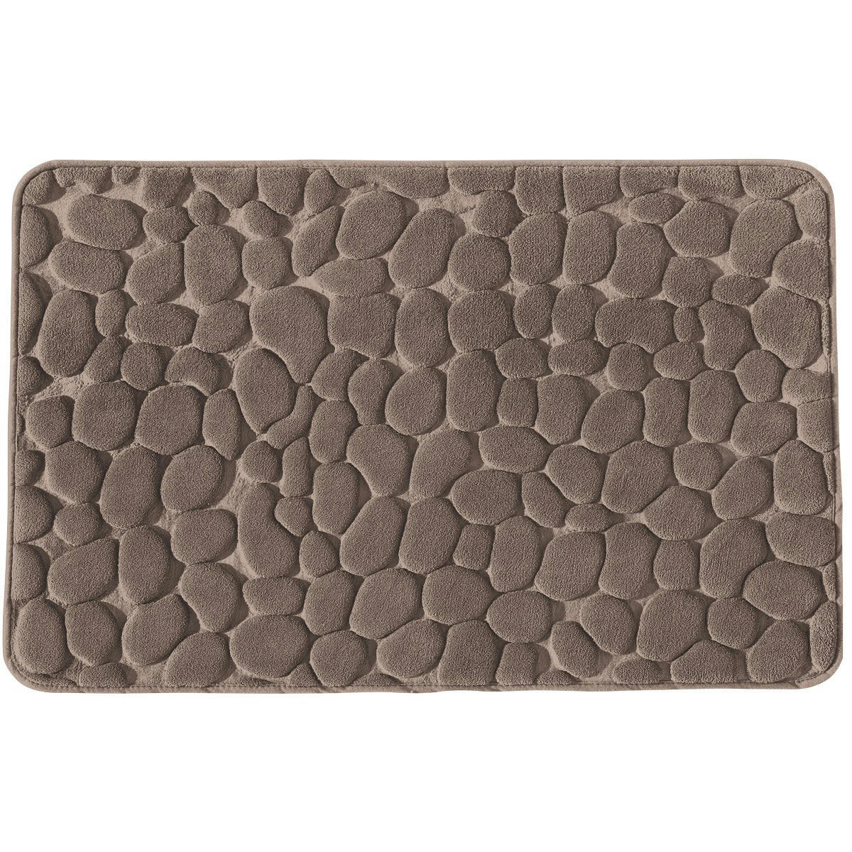 MINERAL - Tapis de bain mousse à mémoire de forme taupe 60x100cm
