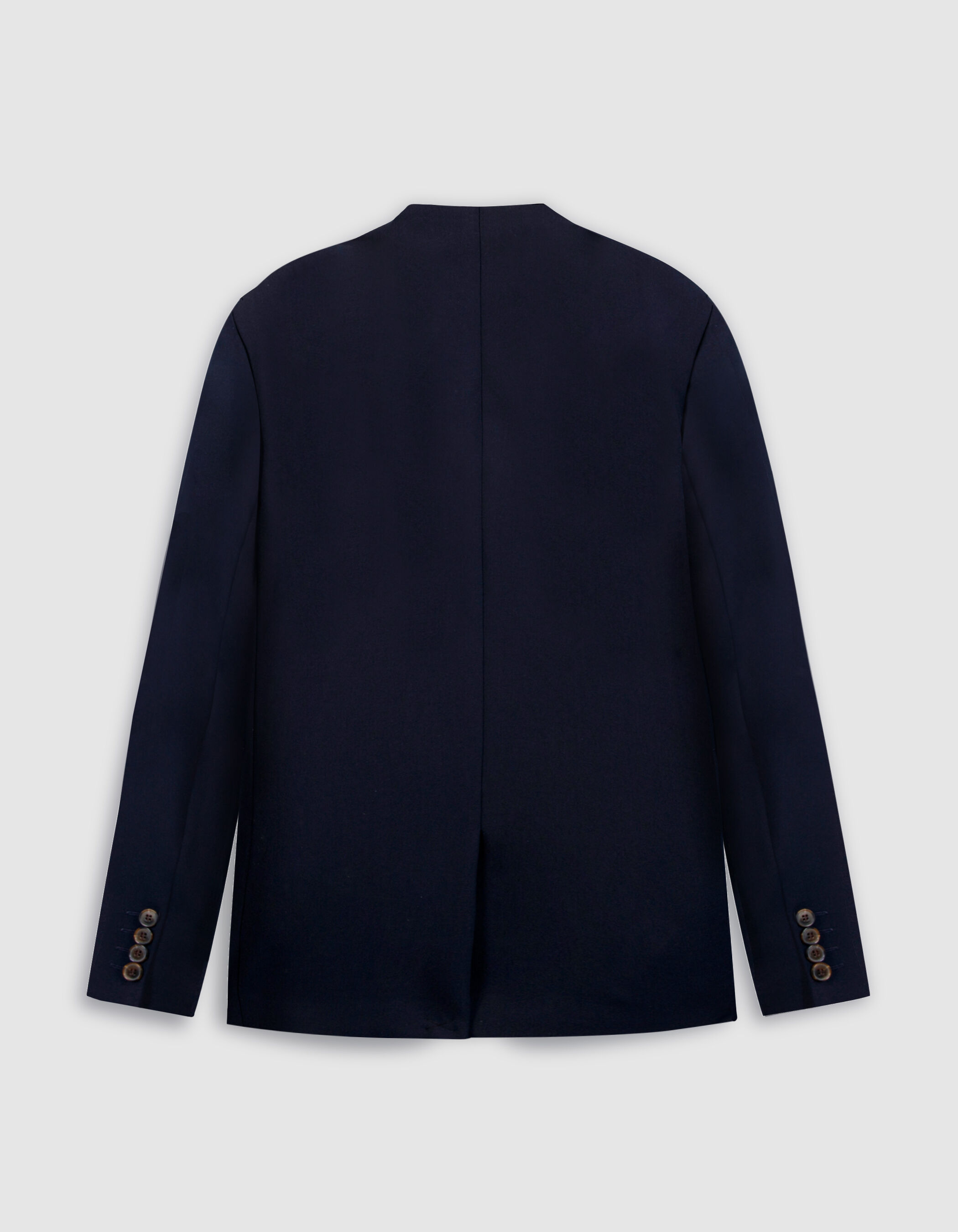 Veste de costume bleu foncé sans col Homme