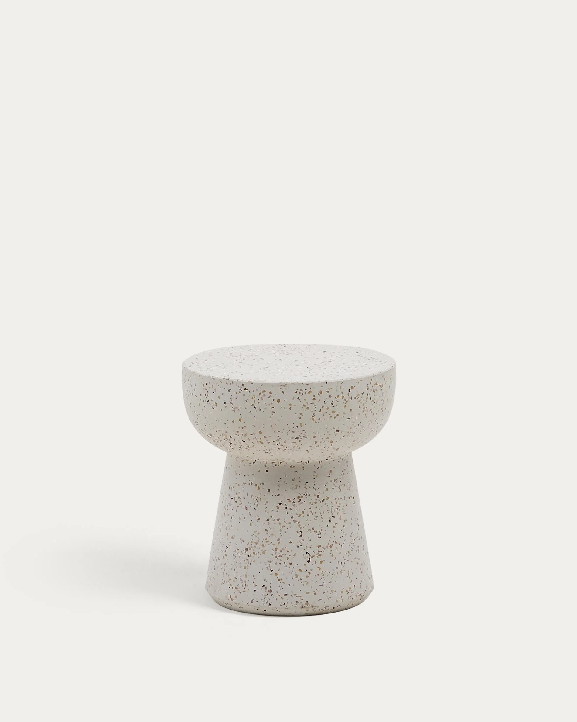 Pada white terrazzo side table, Ø 40 cm