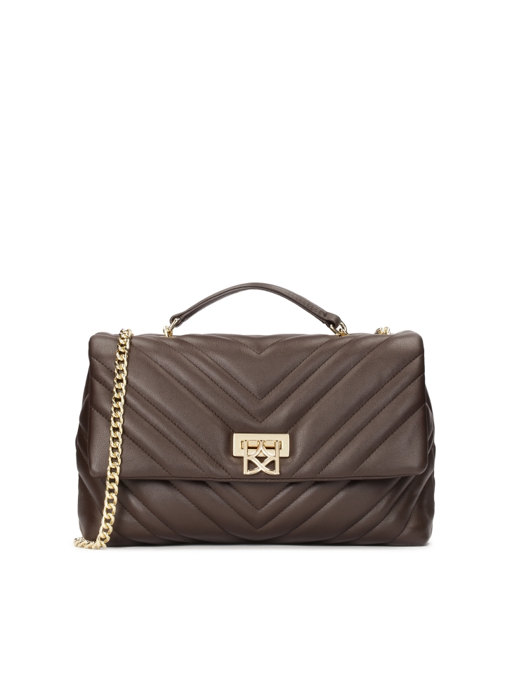 Compact shoulder bag with fashionable quilting