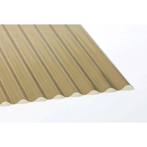 Wellplatte, BxL: 900 x 2500 mm, Polycarbonat (PC), rauchgrau