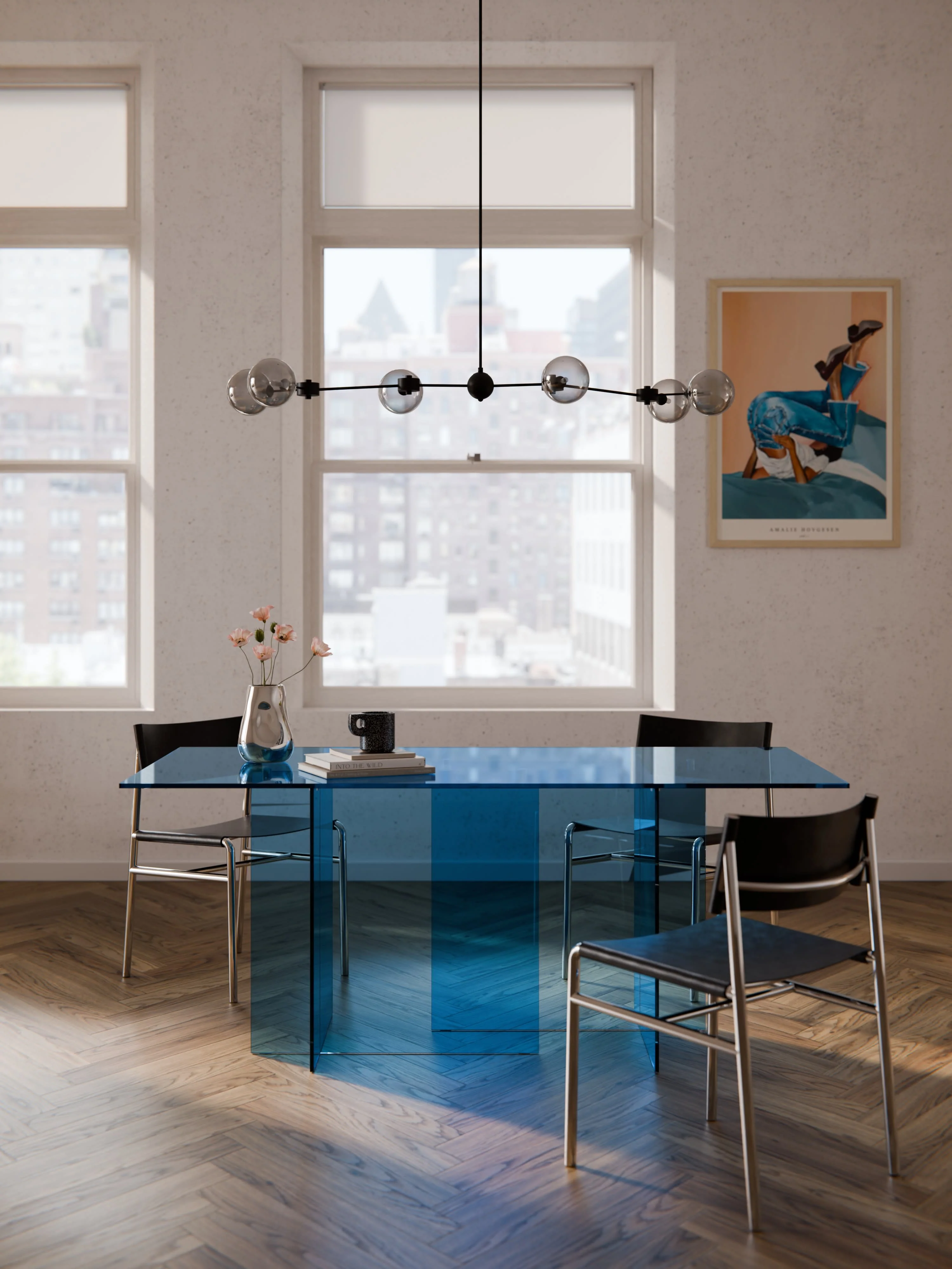 Esstisch Anouk aus Glas, 180 x 90 cm